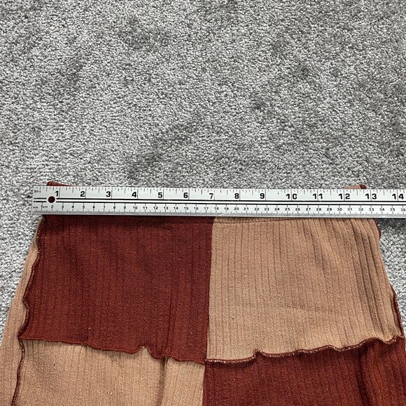 Shein Knit Shorts Womens Medium W26 Brown Elastic Waist High Rise Stretch Casual - Picture 6 of 11